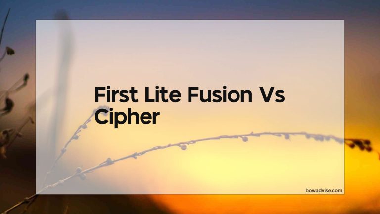 First Lite Fusion Vs Cipher