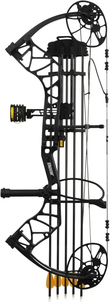 Bear Archery Legit Ready to Hunt Extra Compound Bow Package for Adults  Youth, 14”- 30” Draw Length, 10-70 Lbs Draw Weight, Up to 315 FPS, Made in USA, Limited Life-Time Warranty