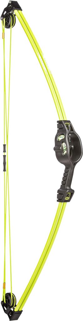 Bear Archery Spark Youth Bow Set, Recommended for Ages 5 to 10, Ambidextrous, Includes 2 Arrows, Armguard, Quiver