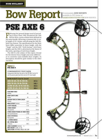 PSE X-Force Axe 6 Review