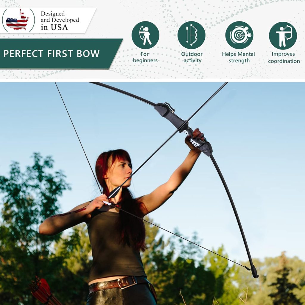 Sumpley Archery Bow and Arrow Set - Bow and Arrow for Adults - Archery Training Outdoor Sports Game Hunting Gift for Teens and Kids