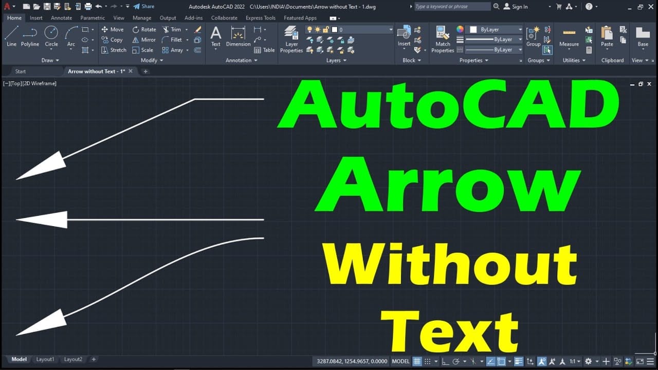 How to Add Arrows in Autocad