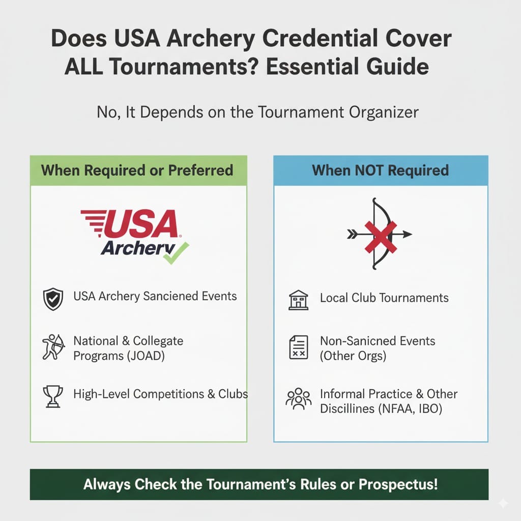 Does USA Archery Coaches Credential Cover All Tournaments