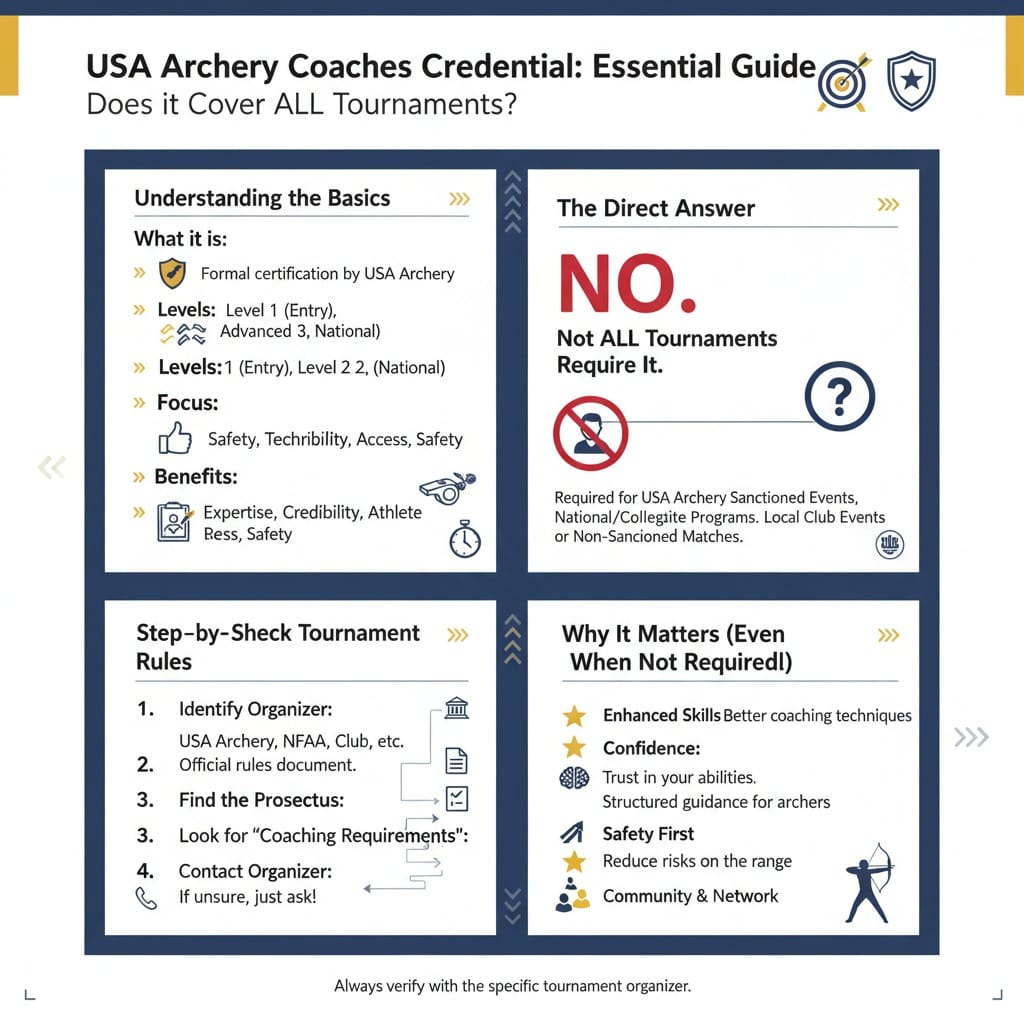 Does USA Archery Coaches Credential Cover All Tournaments