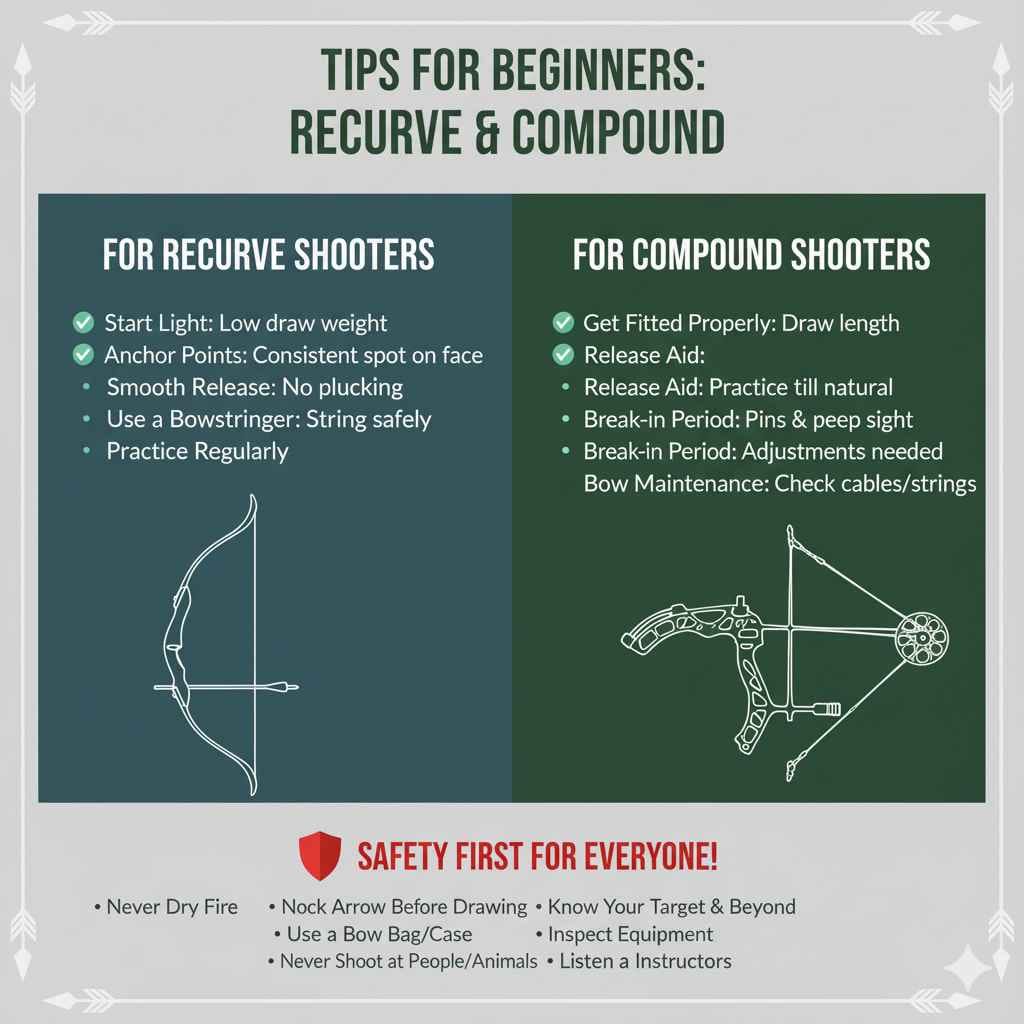 Recurve and Compound