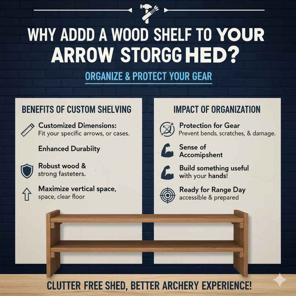 Why Add a Wood Shelf to Your Arrow Storage Shed?