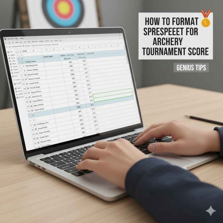 How to Format Spreadsheet for Archery Tournament Score