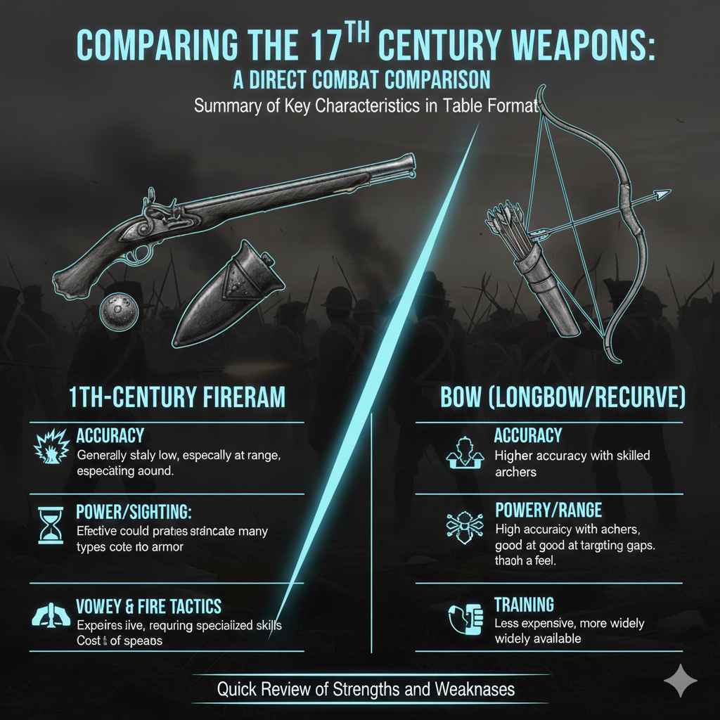 Comparing the 17th Century Weapons
