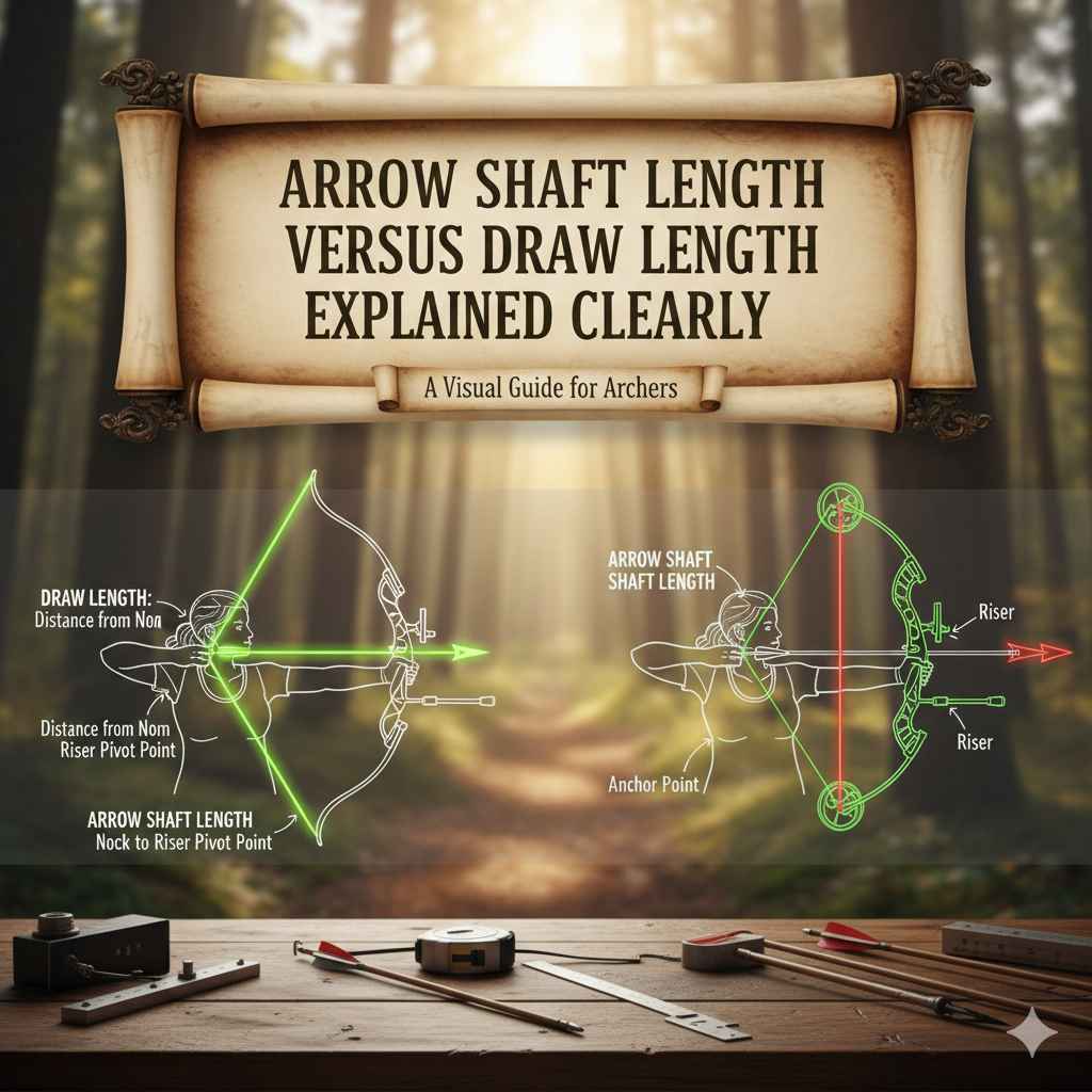 Arrow Shaft Length Versus Draw Length Explained Clearly
