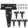 3in T-Strap Shed Door Hinges, 6-Pack