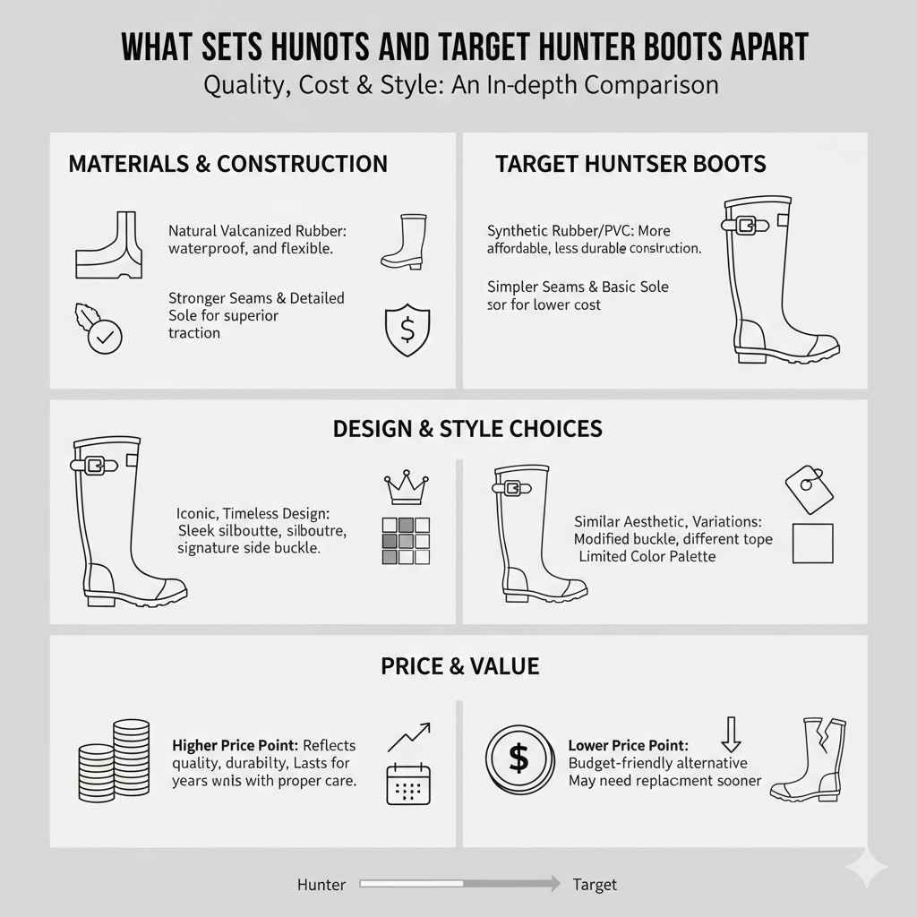 What Sets Hunter Boots and Target Hunter Boots Apart
