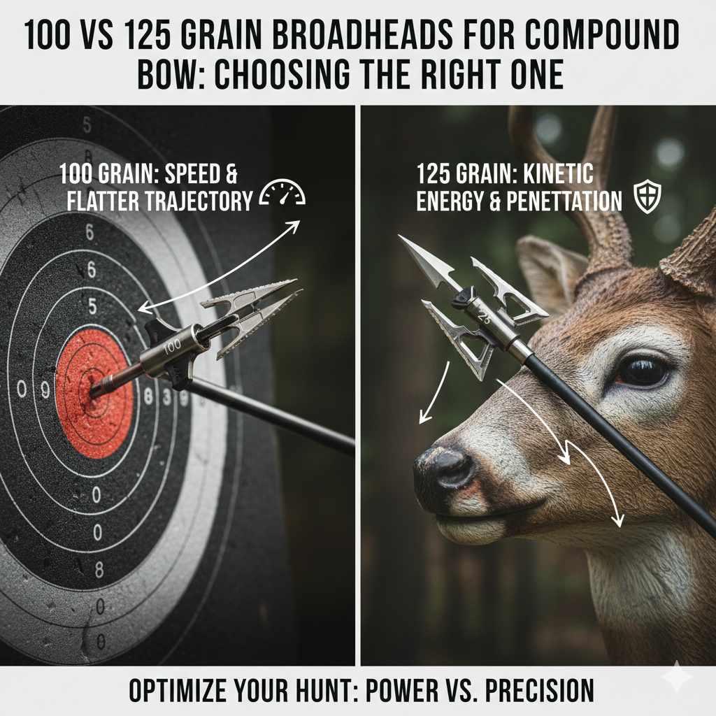 Testing 100 vs 125 Grain Broadheads for Compound Bow