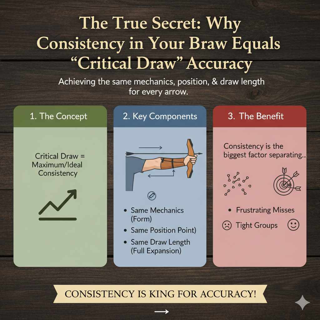 The True Secret Why Consistency in Your Bow Draw Equals Critical Draw Accuracy