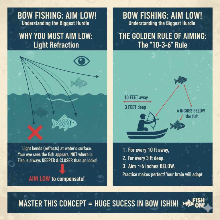 How to Aim When Bowfishing: The Aim-Low Rule