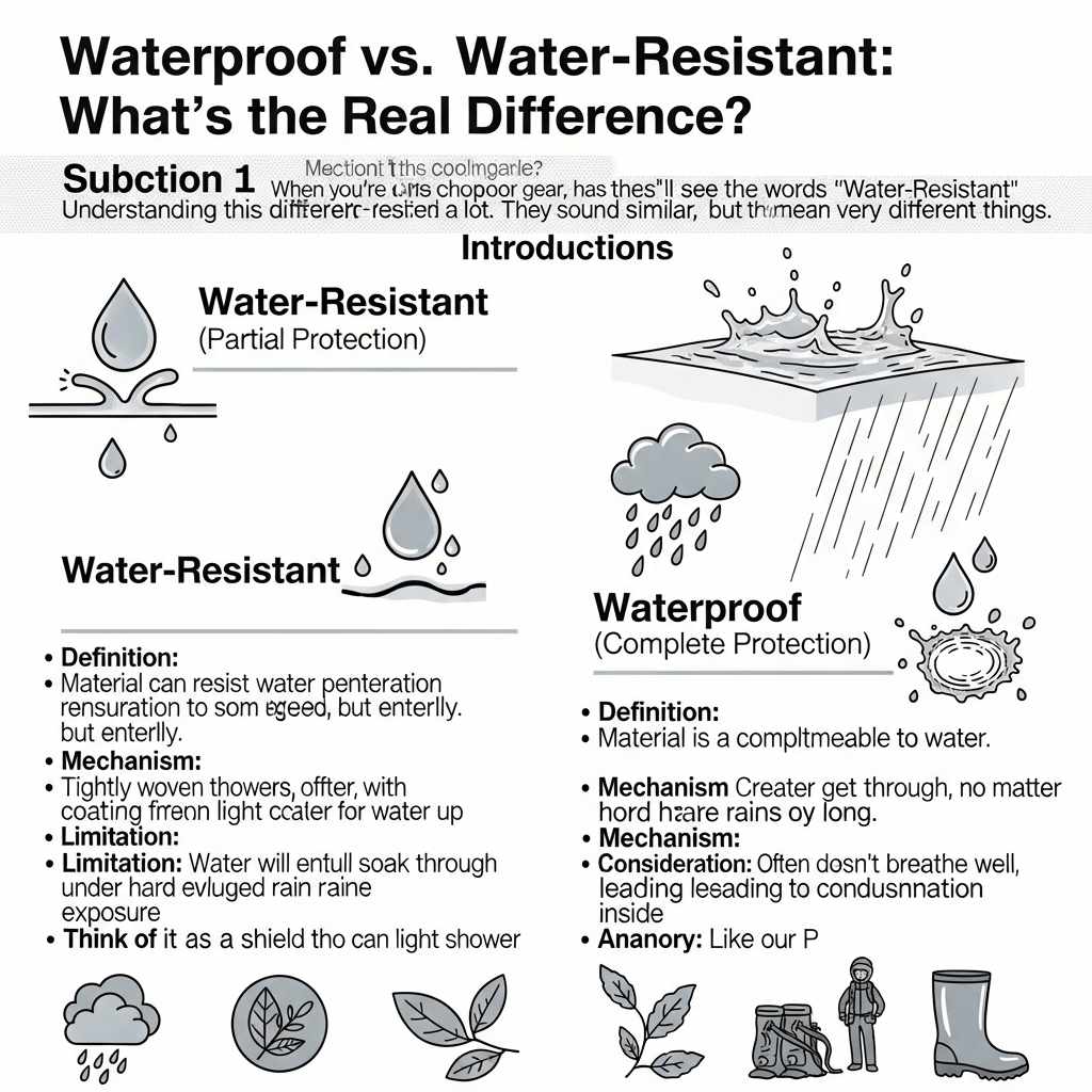 Waterproof vs. Water-Resistant What's the Real Difference