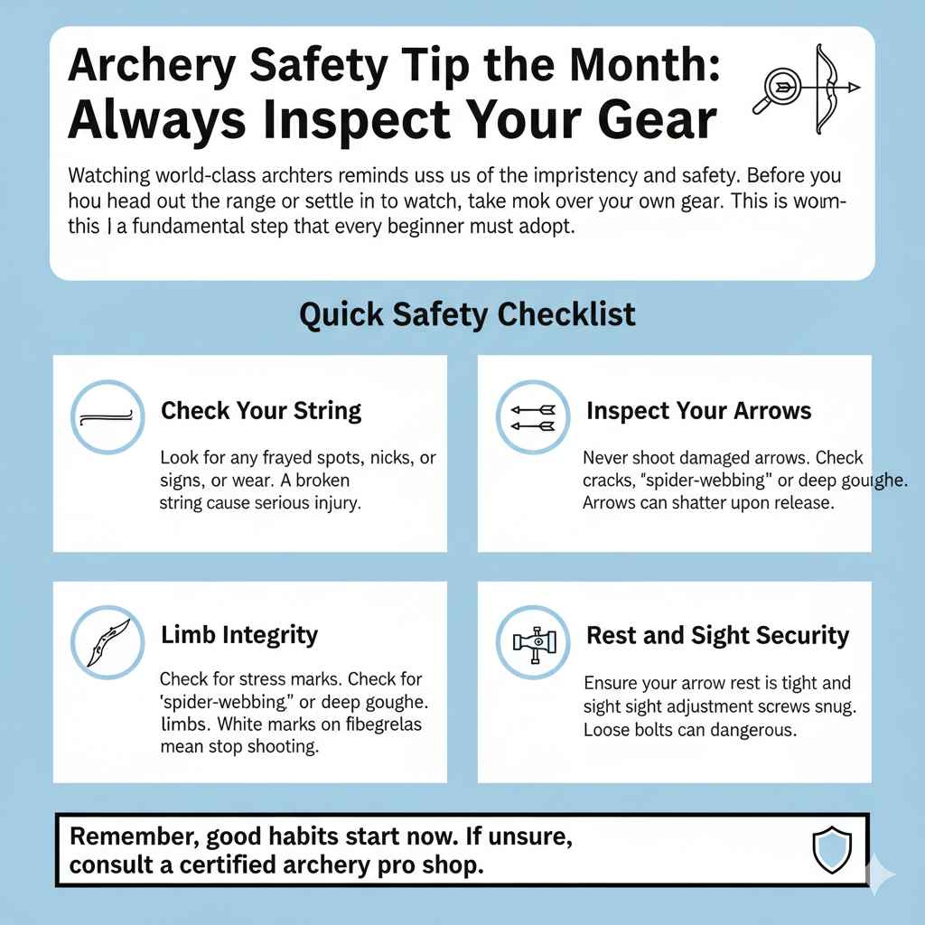 Archery Safety Tip of the Month Always Inspect Your Gear