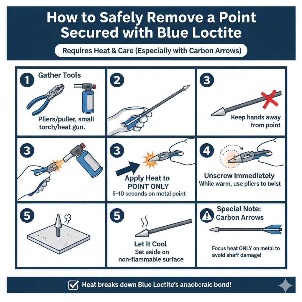 How to Safely Remove a Point Secured with Blue Loctite