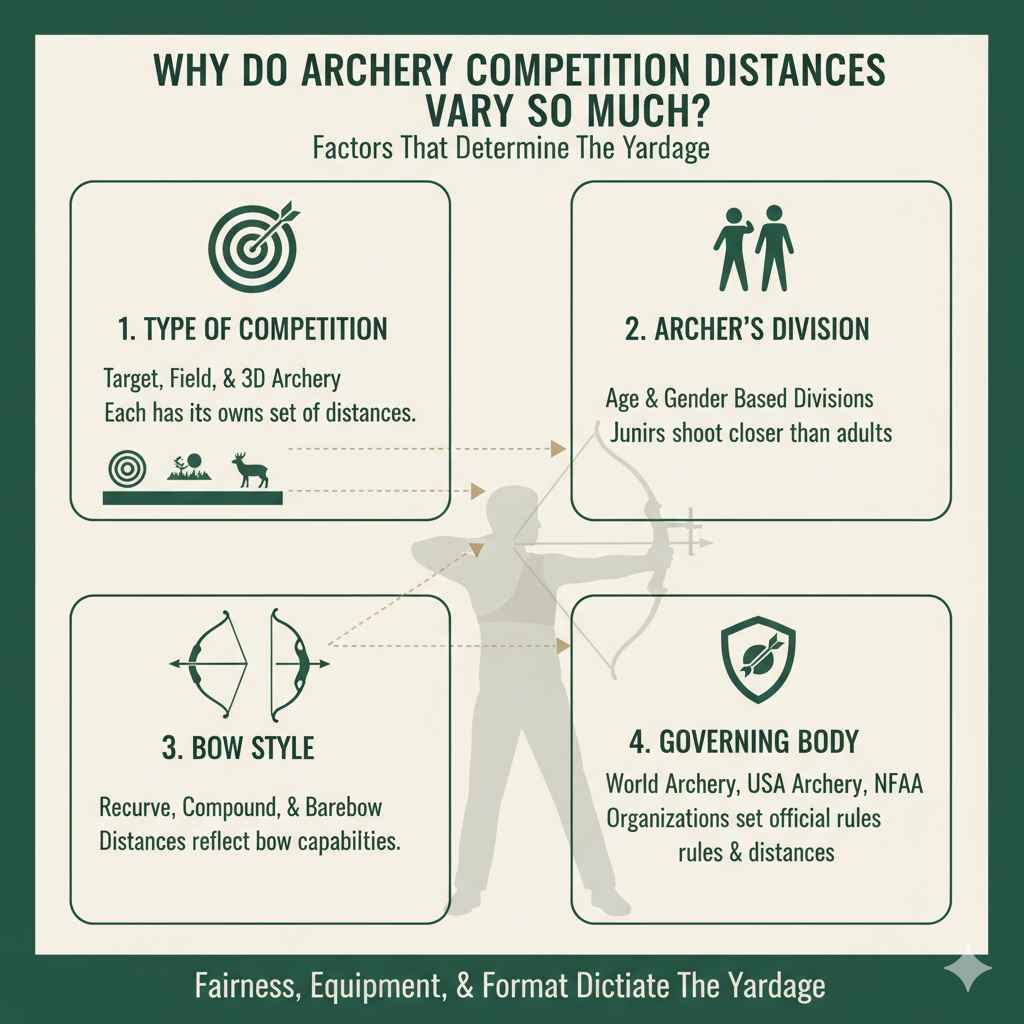Why Do Archery Competition Distances Vary So Much