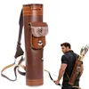 TOPARCHERY Traditional Leather Back Quiver