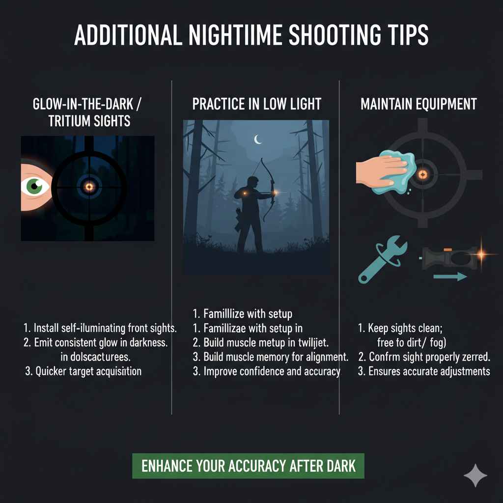 Additional Tips for Nighttime Shooting with a Peep Sight