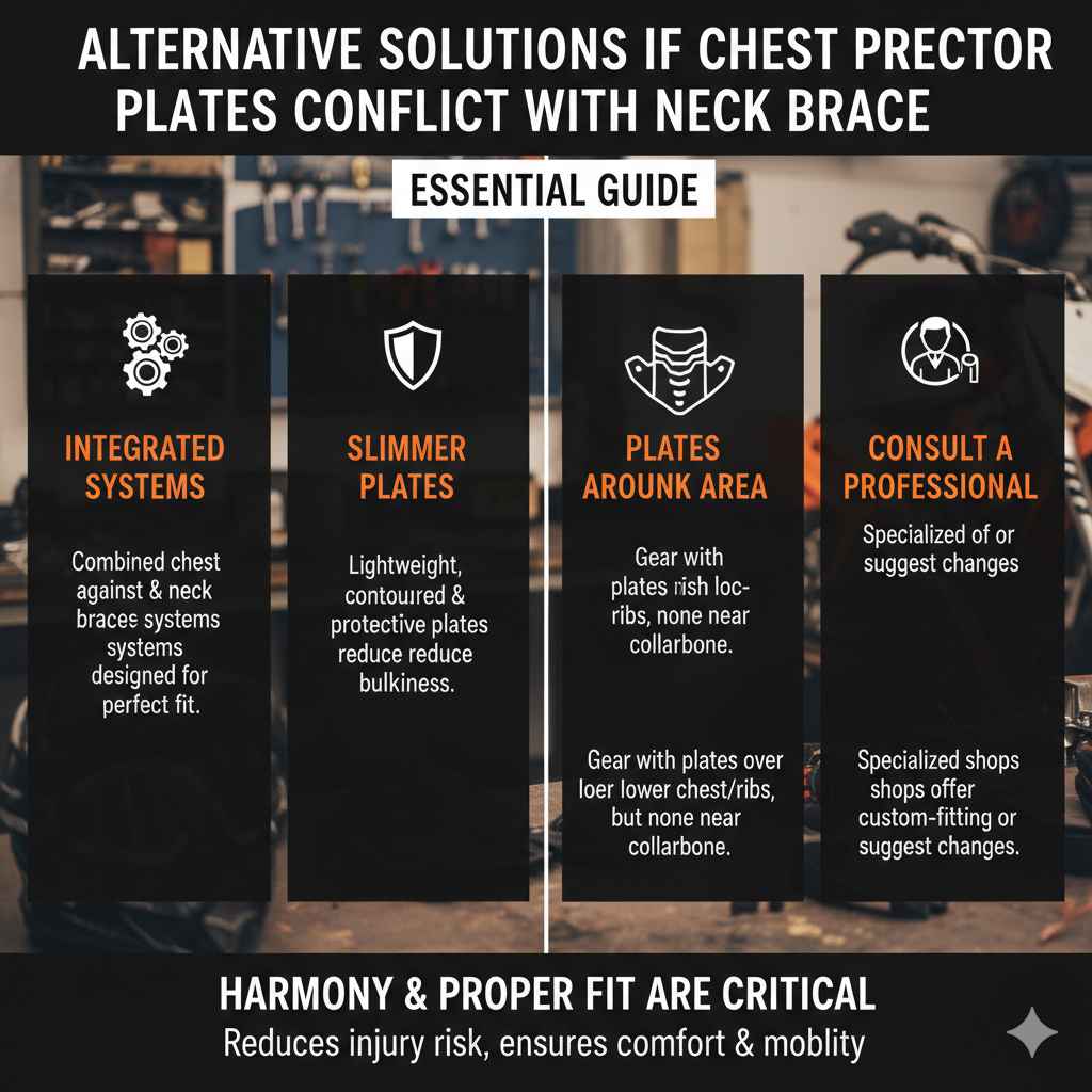 Alternative Solutions if Chest Protector Plates Conflict with Neck Brace