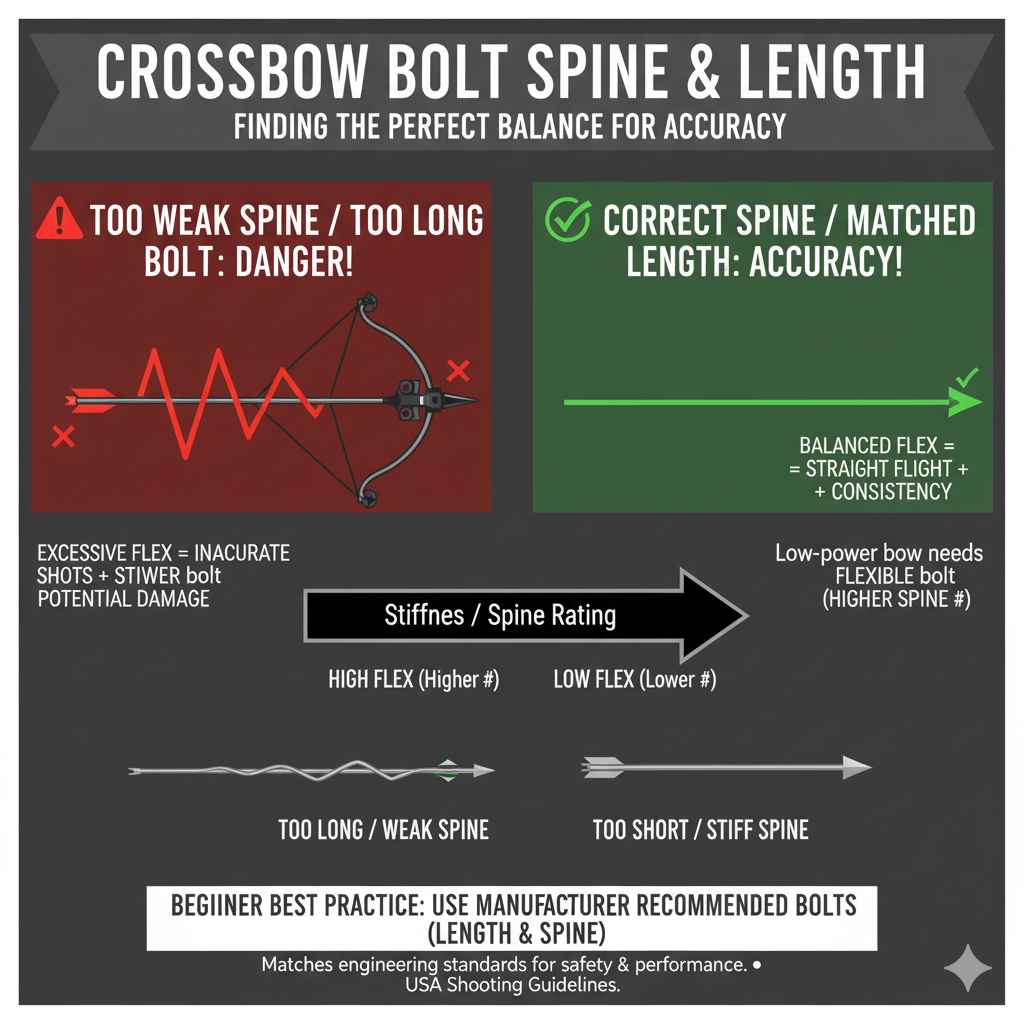 Crossbow Bolt Spine and Its Relationship to Length
