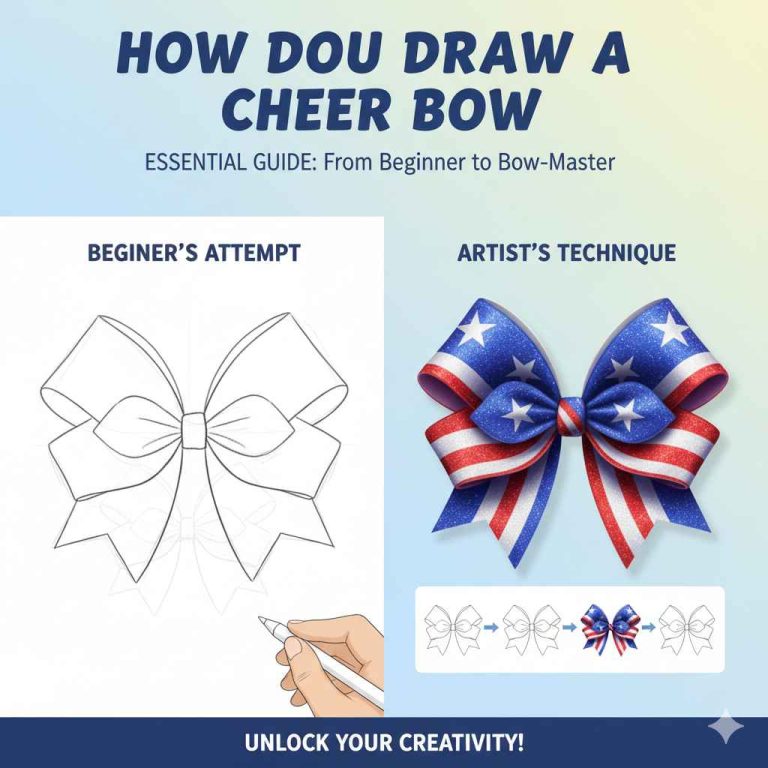 How Do You Draw A Cheer Bow