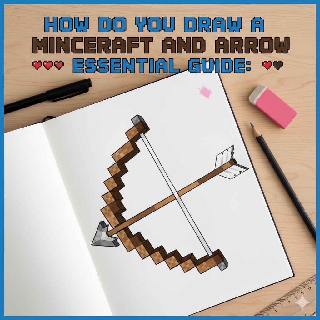 How Do You Draw A Minecraft Bow And Arrow