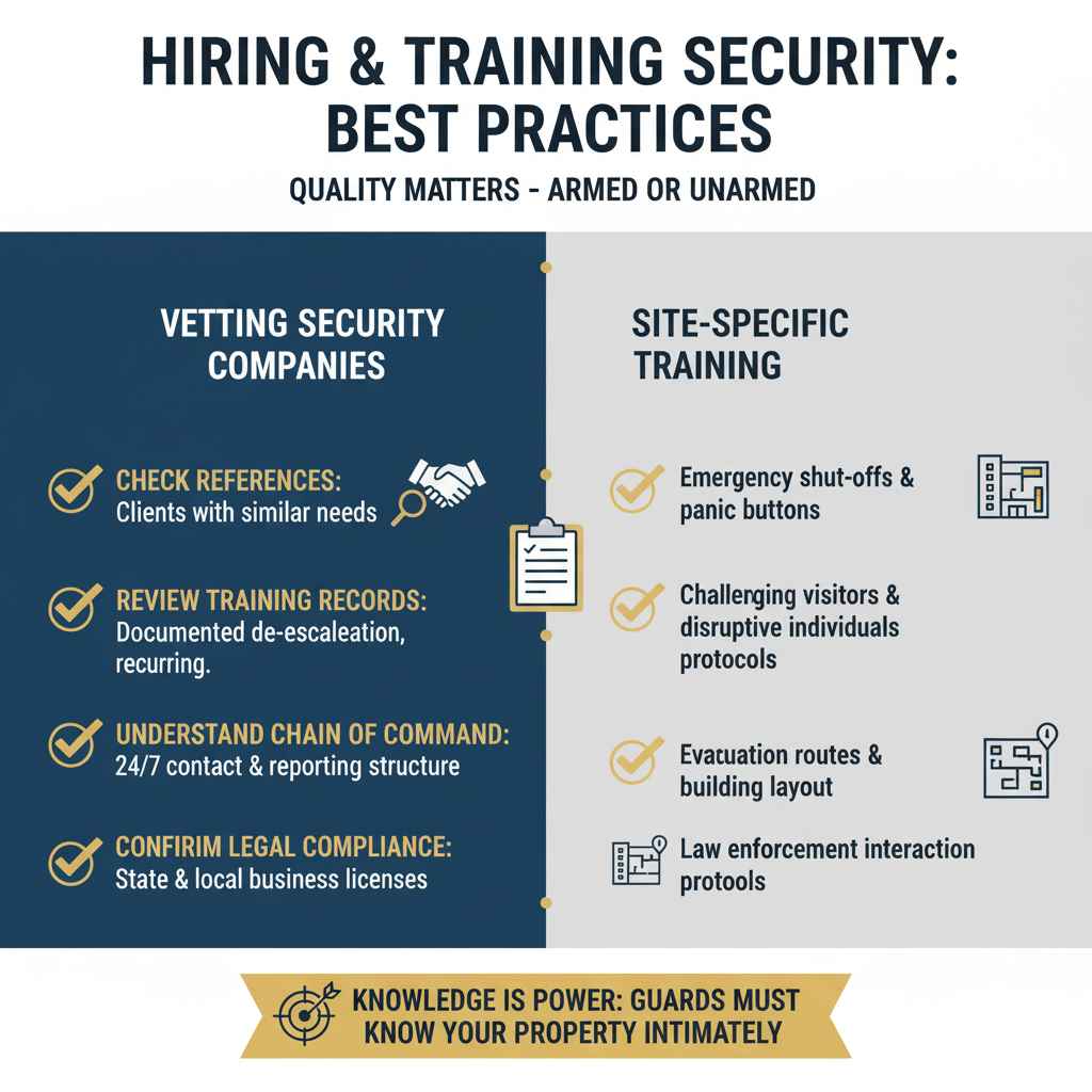 Tips for Hiring and Training Security (Regardless of Arms)