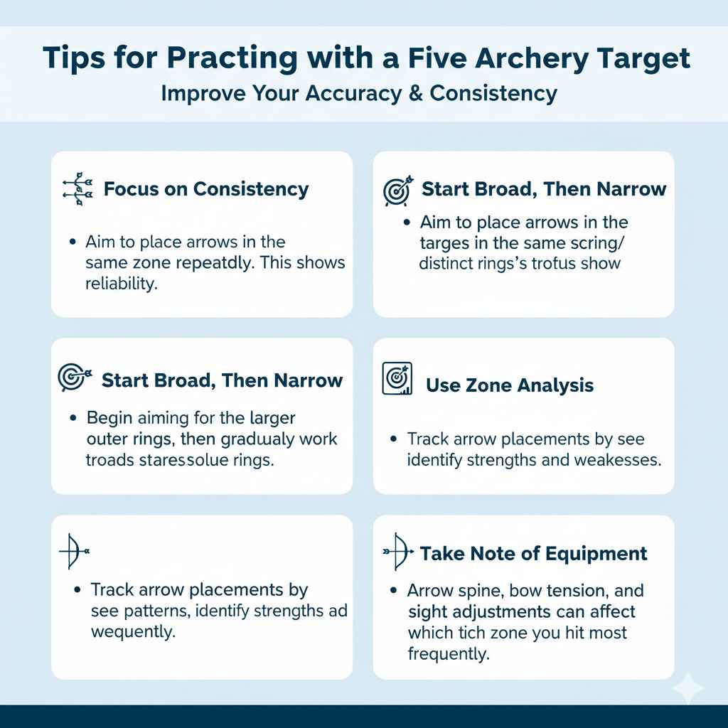 Tips for Practicing with a Five Zone Archery Target