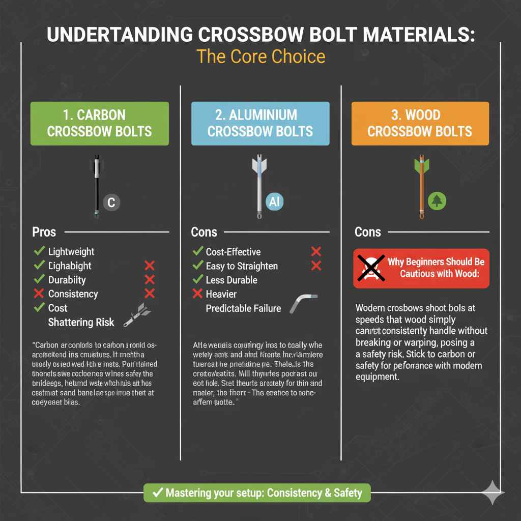 Understanding Crossbow Bolt Materials The Core Choice