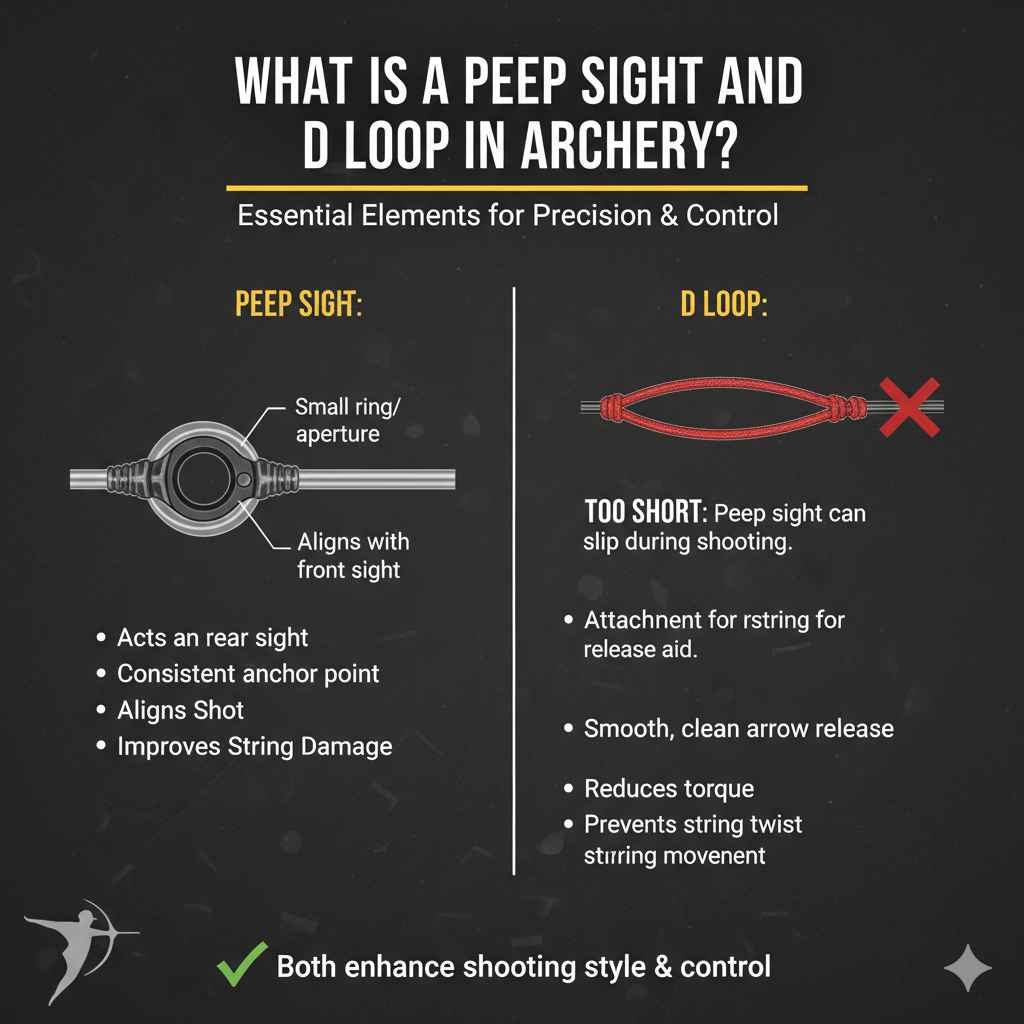What Is a Peep Sight and D Loop in Archery