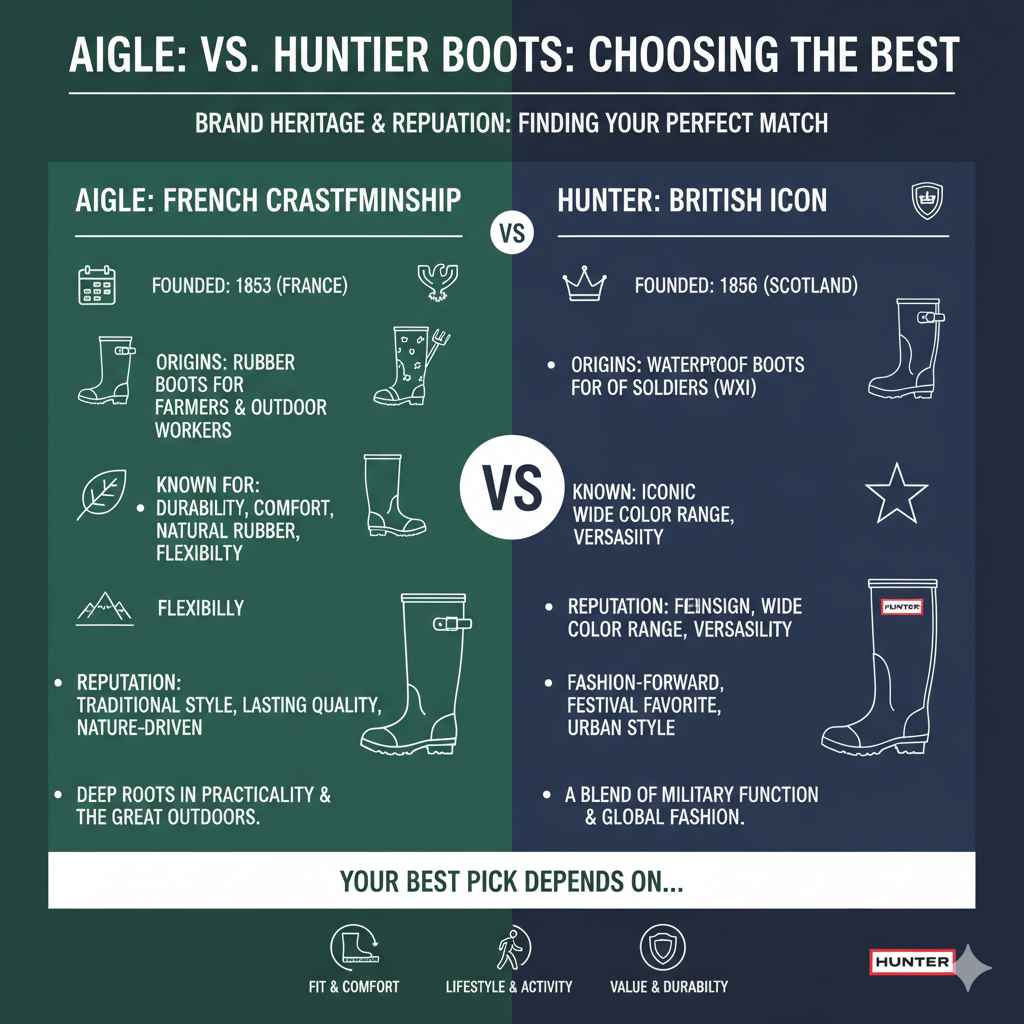 Aigle vs Hunter Boots Choosing The Best