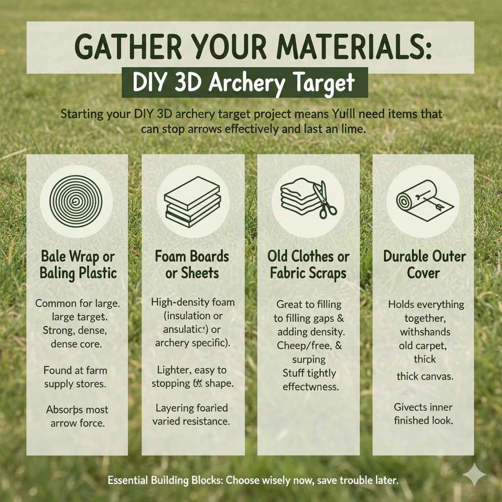 Gathering Your Materials for a 3D Archery Target