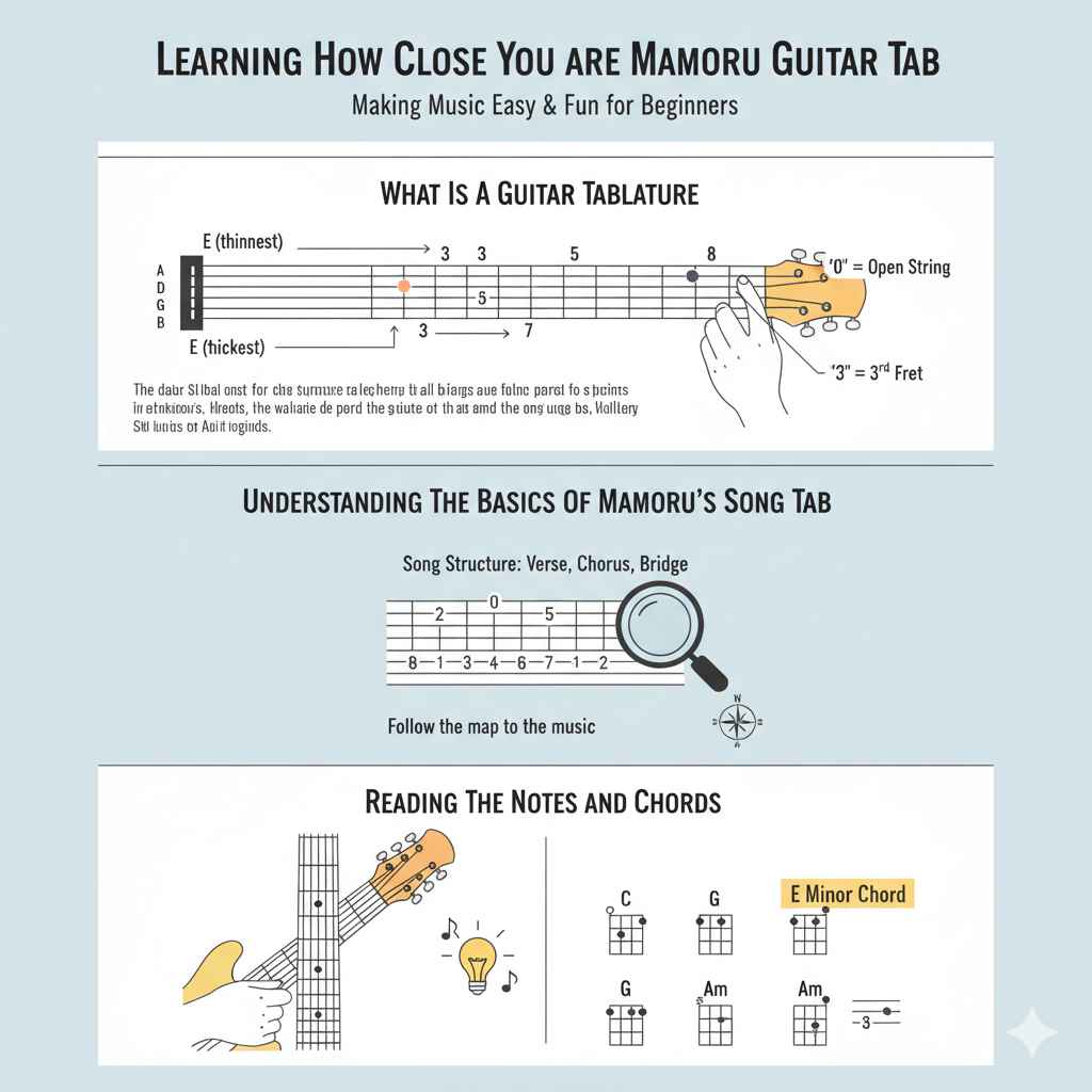 Learning How Close You Are Mamoru Guitar Tab