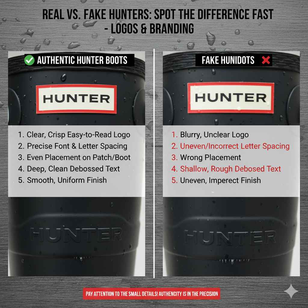 Real Vs Fake Hunter Boots Spot