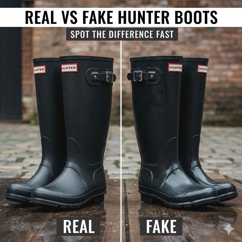 Real Vs Fake Hunter Boots Spot