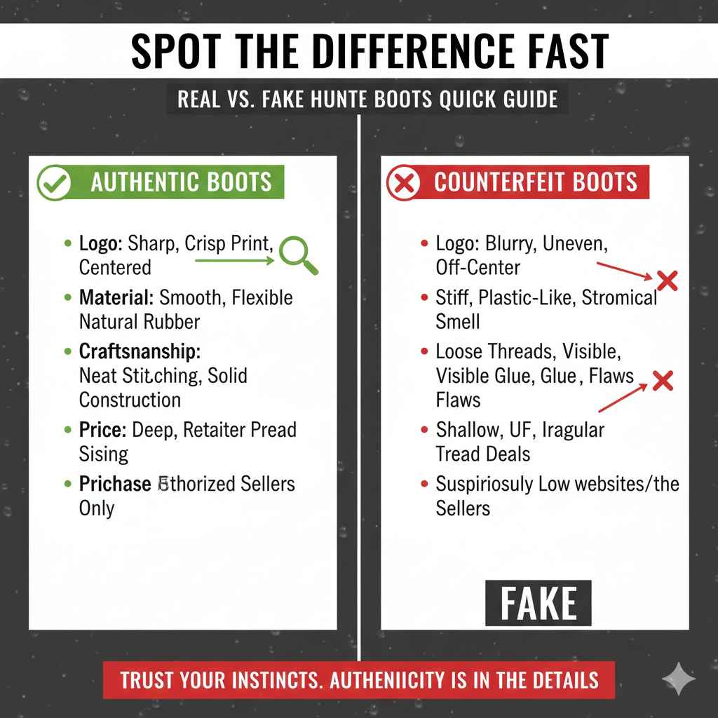 Spotting Real Vs Fake Hunter Boots Fast
