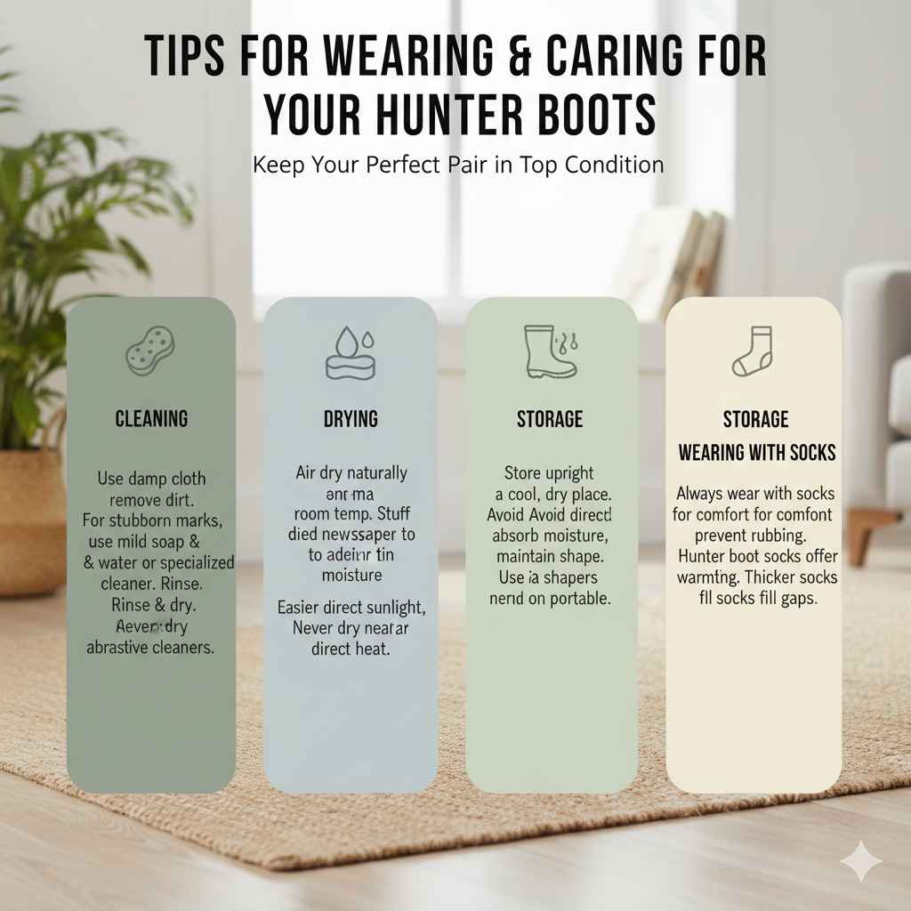 Tips for Wearing and Caring for Your Hunter Boots