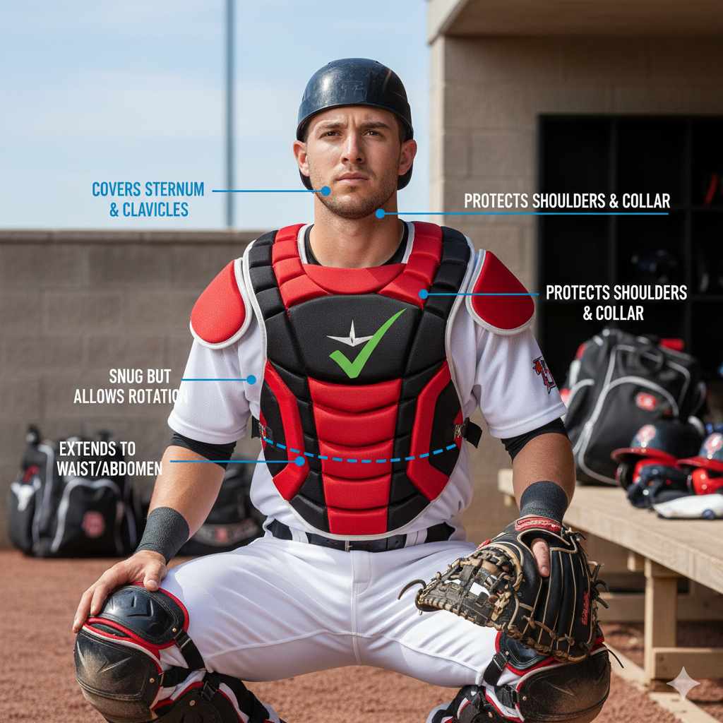 How A Catcher Chest Protector Should Fit