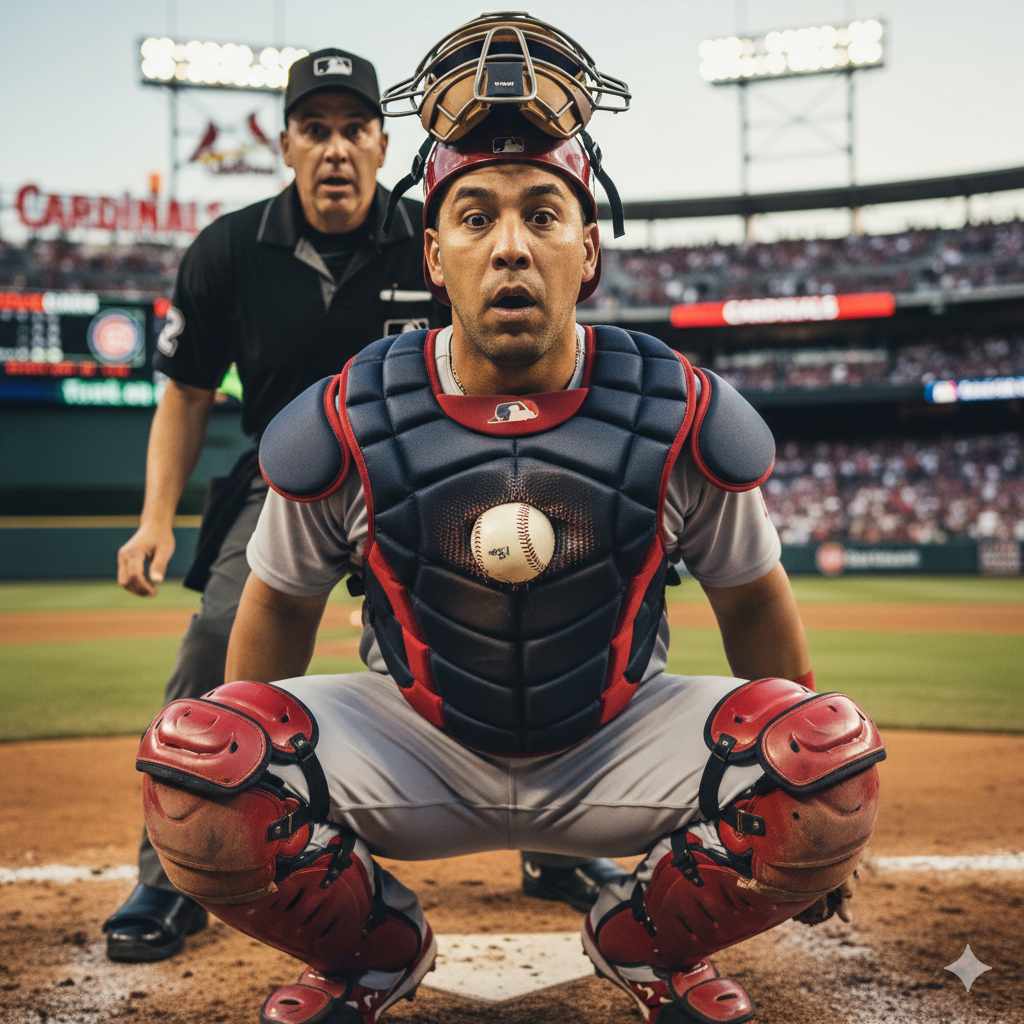 How The Ball Stuck To Molina’S Chest Protector