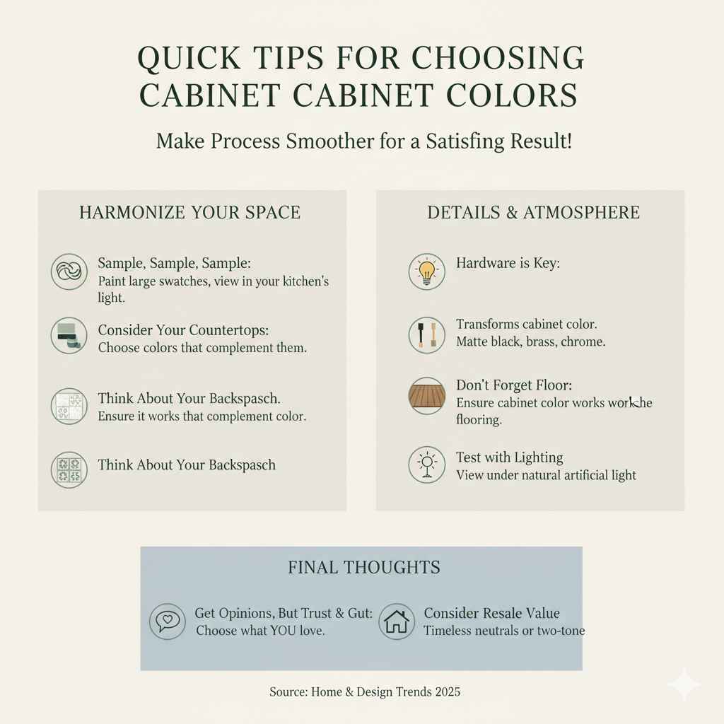 Quick Tips for Choosing Cabinet Colors