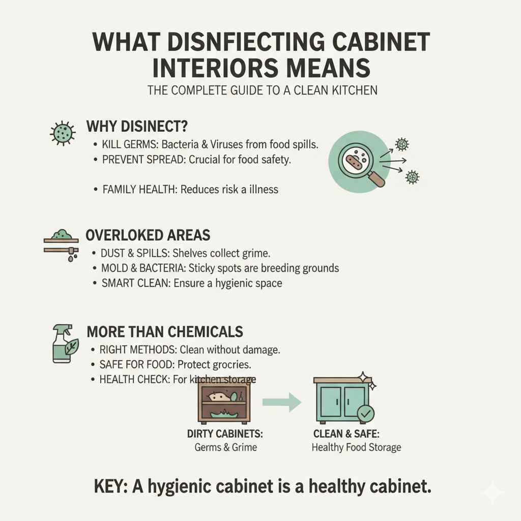 What Disinfecting Cabinet Interiors Means