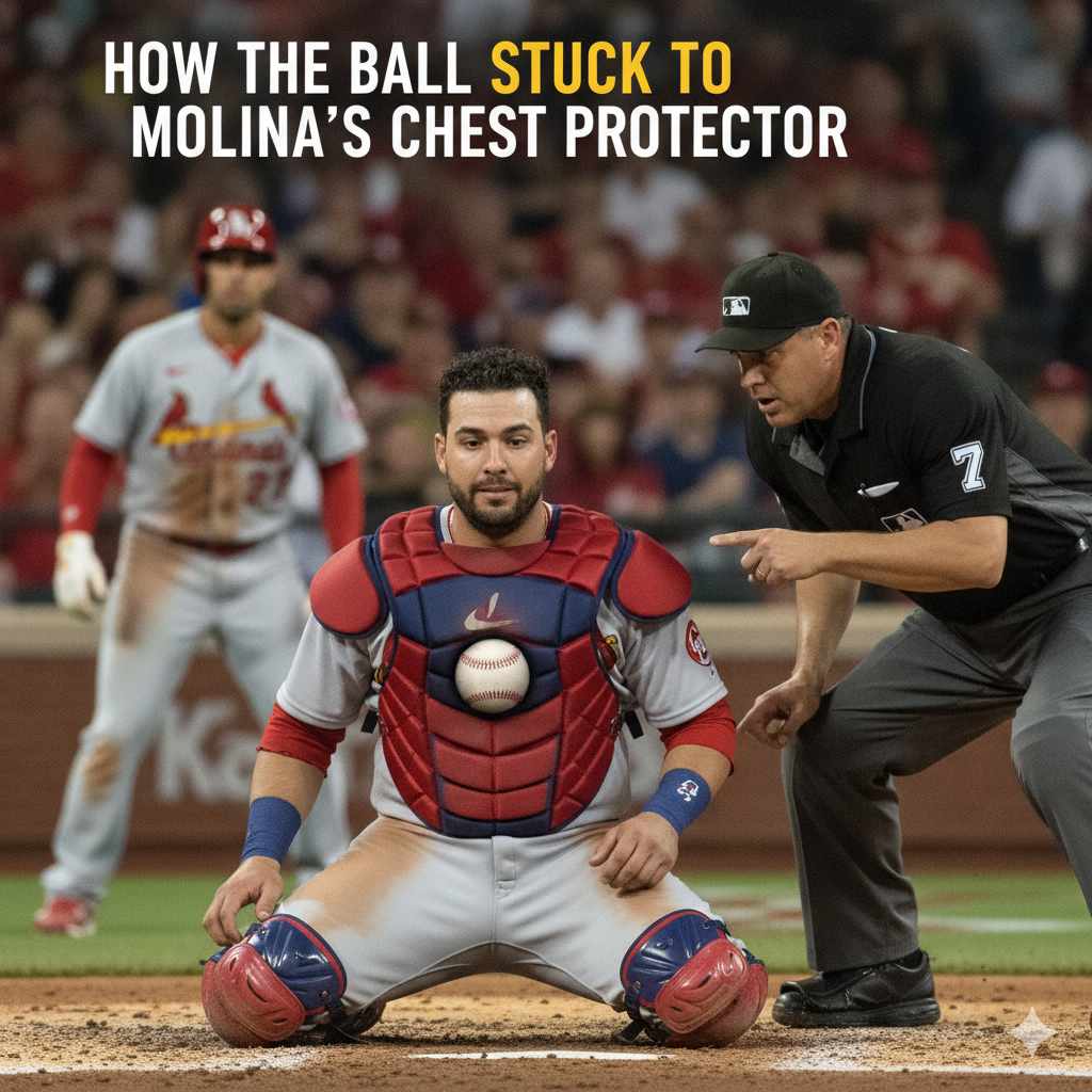 How The Ball Stuck To Molina’S Chest Protector