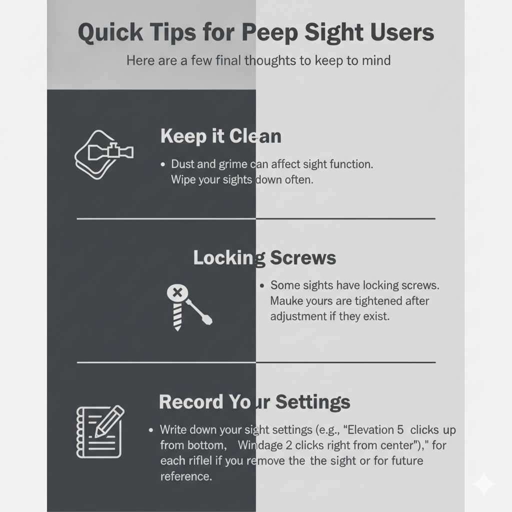 Quick Tips for Peep Sight Users