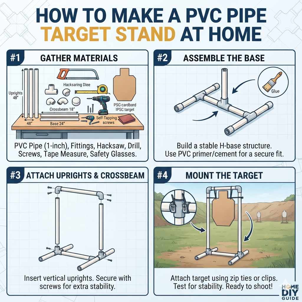 How To Make A Pvc Pipe Target Stand At Home