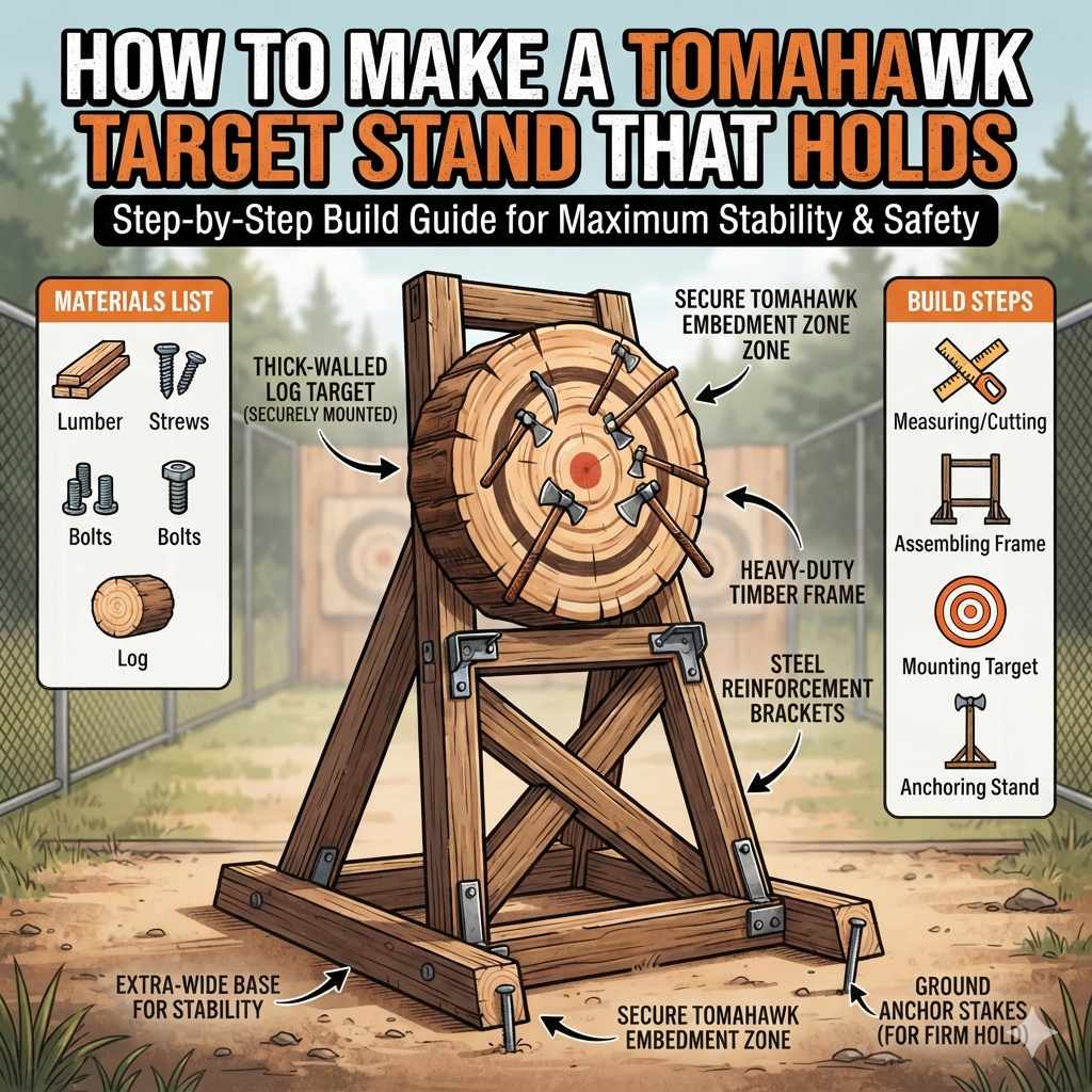 How To Make A Tomahawk Target Stand That Holds