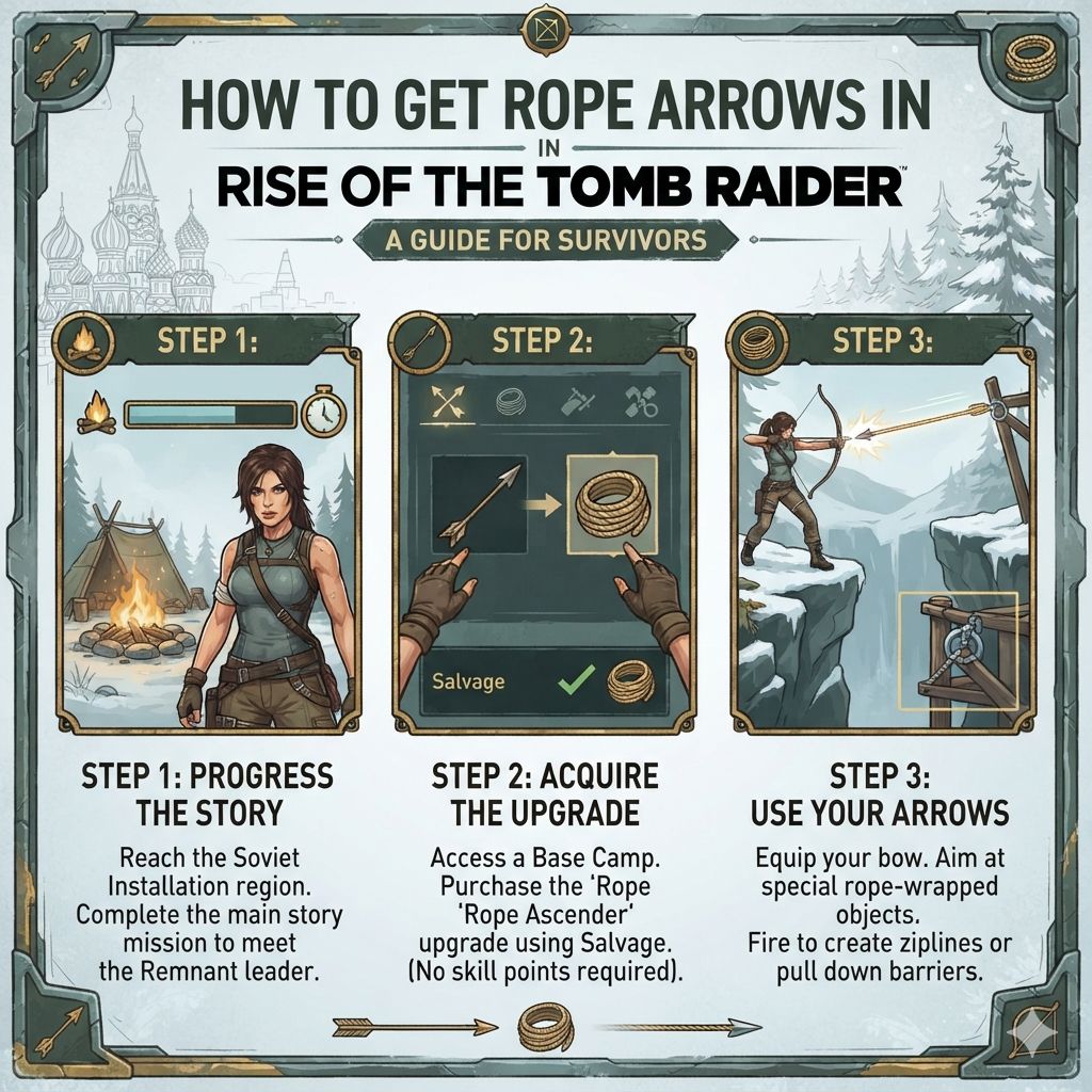 How to Get Rope Arrows in Rise of the Tomb Raider