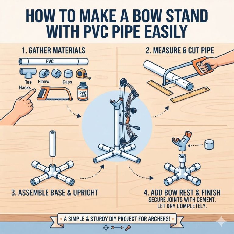 How to Make a Bow Stand with PVC Pipe Easily
