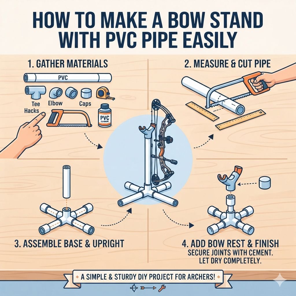 How to Make a Bow Stand with PVC Pipe Easily